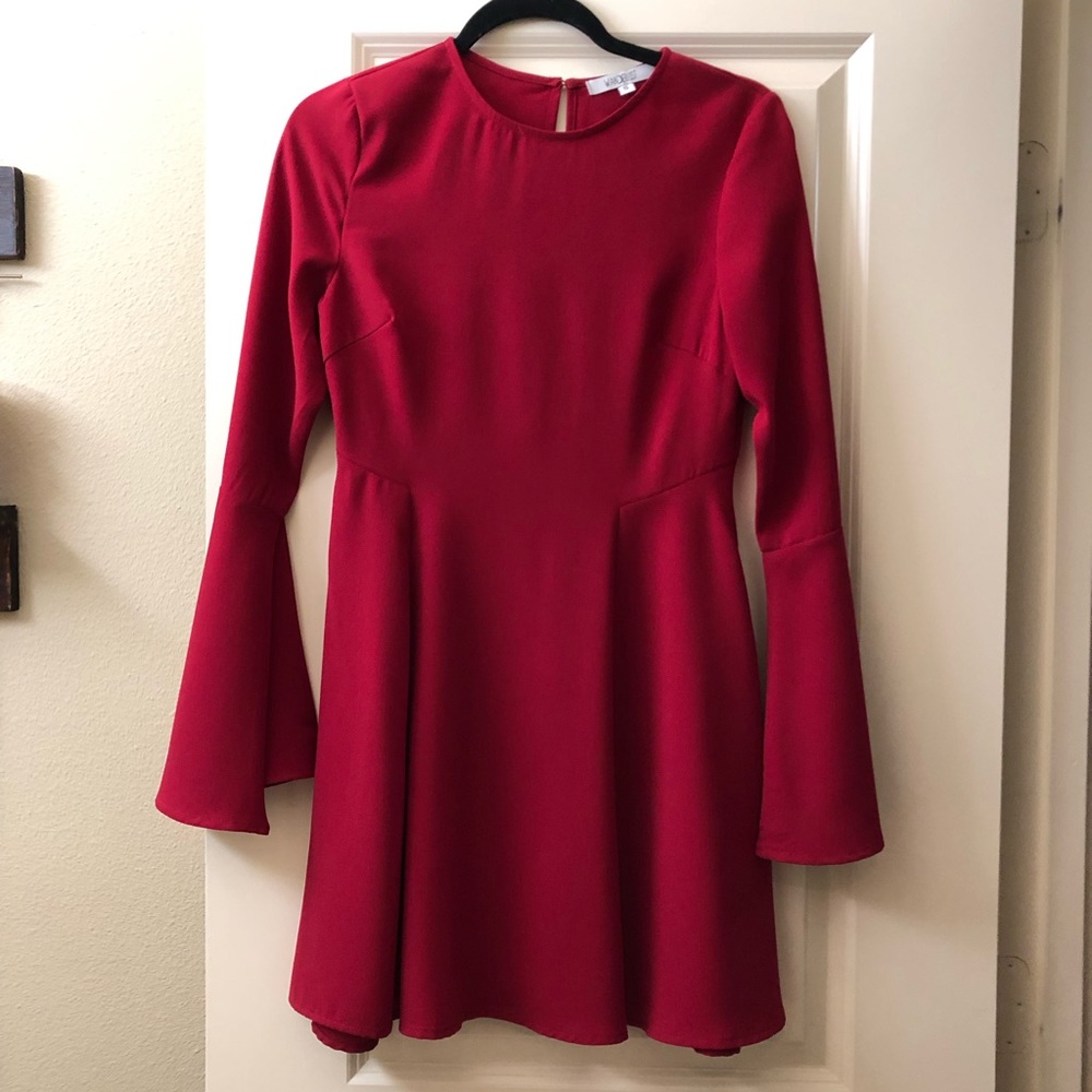 Wanderlust bell-sleeve dress